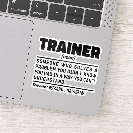 Trainer zelfstandig naamwoord definitie training G Sticker (Detail)