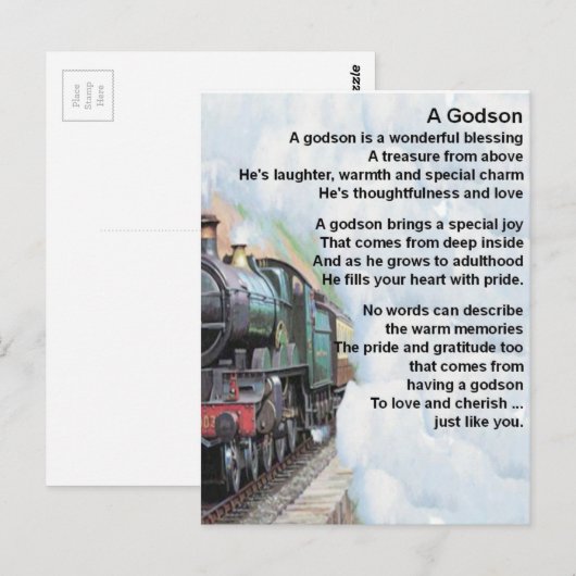TrainGodson Poem Briefkaart (Voorkant / Achterkant)