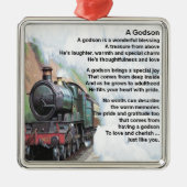      TrainGodson Poem Metalen Ornament (Voorkant)