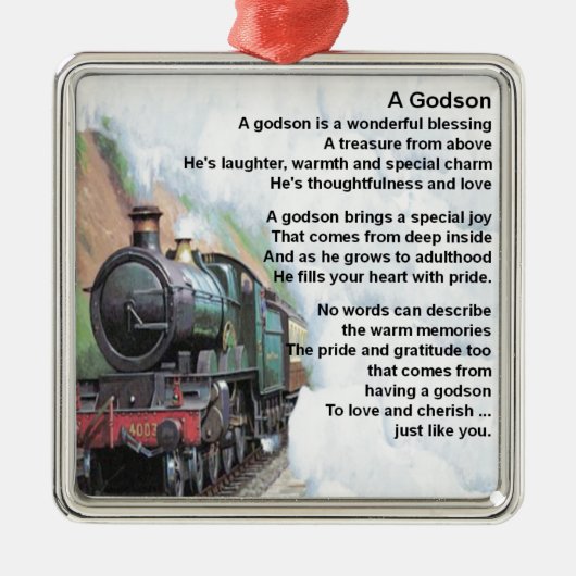      TrainGodson Poem Metalen Ornament (Voorkant)