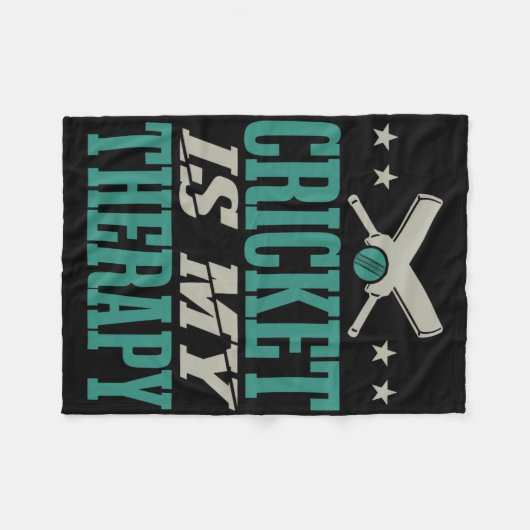 Training Cricket Player Cricket  Fleece Deken (Voorkant (Horizontaal))