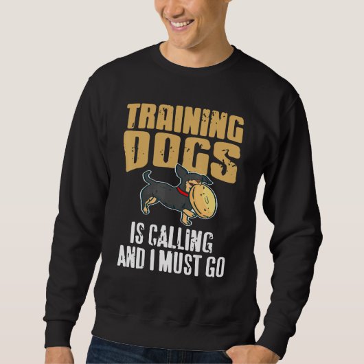Training Dogs Is Calling & I Must Go Retro   Prese Trui (Voorkant)