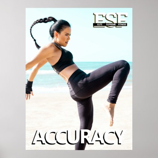 Training Fitness Business Logo Accuracy Poster (Voorkant)