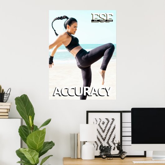 Training Fitness Business Logo Accuracy Poster (Thuiskantoor)