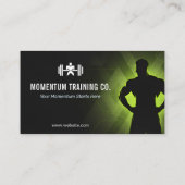 Training Fitness Coach | Black White Barcode Visitekaartje (Achterkant)