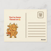 Training Hard Bullio Briefkaart – Grappige Gym Hum (Achterkant)