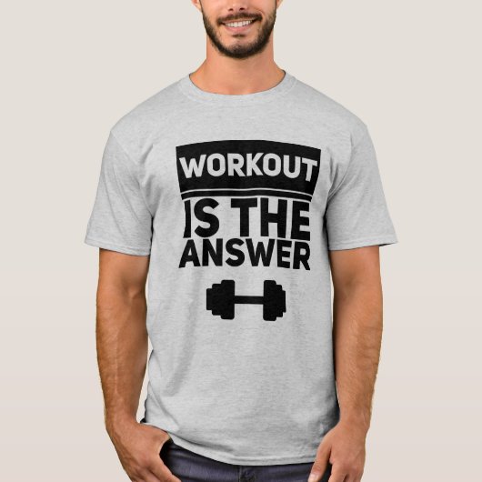Training is het antwoord t-shirt (Voorkant)