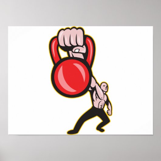 Training Lifting Kettlebell Front Poster (Voorkant)