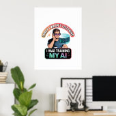 Training Mijn AI Grappige Kunstmatige Intelligenti Poster (Thuiskantoor)