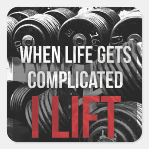 Training Motivatie - I LIFT Vierkante Sticker
