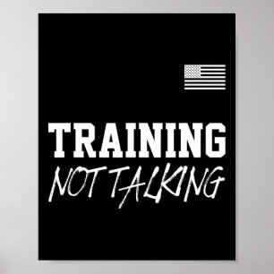 Training Niet Praten Gym Quote Outfit Bodybuilder Poster
