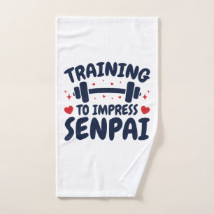 Training om Senpai Anime Workout te imponeren Handdoek