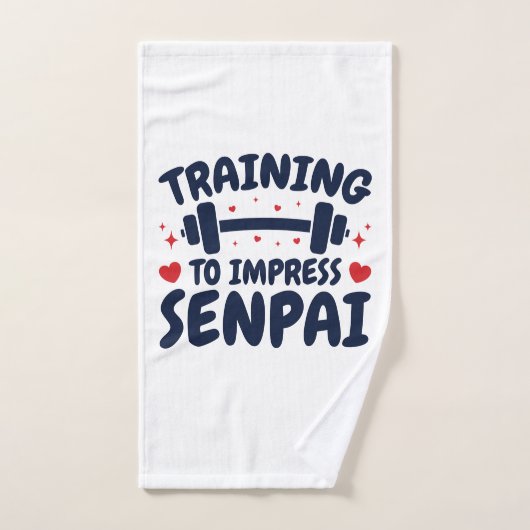 Training om Senpai Anime Workout te imponeren Handdoek (Handdoek)