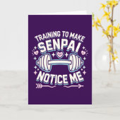 Training om Senpai mij te laten opvallen, grappige Kaart (Gele Bloem)