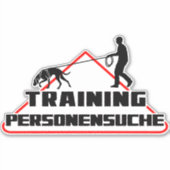 Training Personensuche Aufkleber mit Jagdhund Sticker (Voorkant)