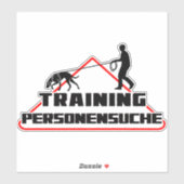 Training Personensuche Aufkleber mit Jagdhund Sticker (Vel)