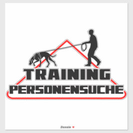 Training Personensuche Aufkleber mit Jagdhund  Sticker
