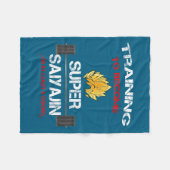 Training To Become A Super Saiyajin - Fun Fitness  Fleece Deken (Voorkant (Horizontaal))