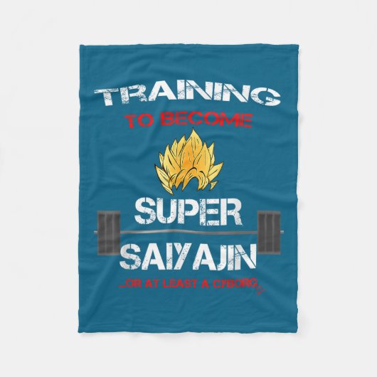 Training To Become A Super Saiyajin - Fun Fitness  Fleece Deken (Voorkant)