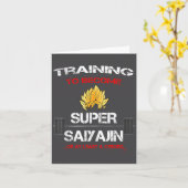 Training To Become A Super Saiyajin - Fun Fitness  Kaart (Gele Bloem)