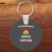 Training To Become A Super Saiyajin - Fun Fitness Sleutelhanger (Voorkant)