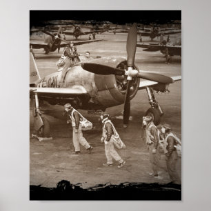 Training voor brandweerpiloten op P-47 Thunderbolt Poster