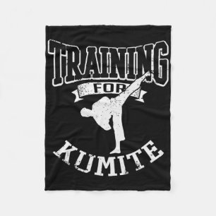 Training voor Kumite MMA Karate Taekwondo Martial  Fleece Deken