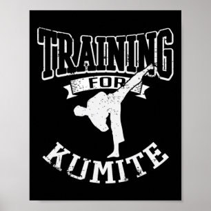 Training voor Kumite MMA Karate Taekwondo Martial Poster
