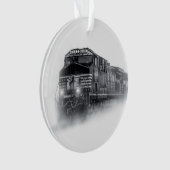 Trainingen voor zwarte en witte trein ornament (voorkant)