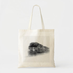 Trainingen voor zwarte en witte trein tote bag