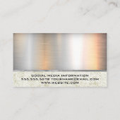 Trainingoefeningen | Metallic Grunge Visitekaartje (Achterkant)