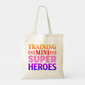 Trainings Mini Supper Helden Leraren Cadeau Tote Bag (Achterkant)