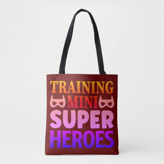 Trainings Mini Supper Helden Leraren Cadeau Tote Bag (Voorkant)