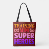 Trainings Mini Supper Helden Leraren Cadeau Tote Bag (Achterkant)