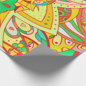 Trainingsapparatuur naadloos. Mehndi-ontwerp. Etni Cadeaupapier (Hoek)