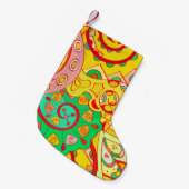 Trainingsapparatuur naadloos. Mehndi-ontwerp. Etni Kleine Kerstsok (Voorkant (Hangend))