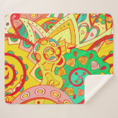 Trainingsapparatuur naadloos. Mehndi-ontwerp. Etni Sherpa Deken (Voorkant (horizontaal))