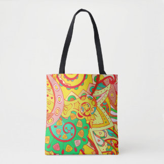 Trainingsapparatuur naadloos. Mehndi-ontwerp. Etni Tote Bag