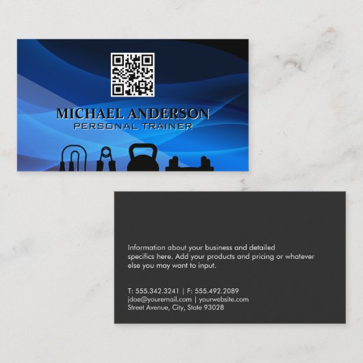 Trainingsapparatuur voor werkuittraining | Geschik Visitekaartje (Voorkant / Achterkant)