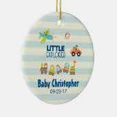 Trainingsauto en kleine verkenner voor Speelgoed Keramisch Ornament (Rechts)