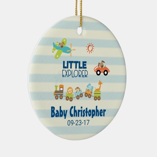 Trainingsauto en kleine verkenner voor Speelgoed Keramisch Ornament (Rechts)
