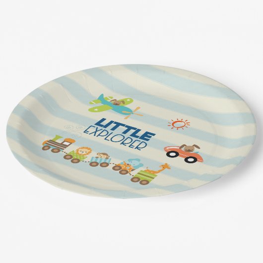 Trainingsauto en kleine verkenner voor Speelgoed Papieren Bordje (Gekanteld)