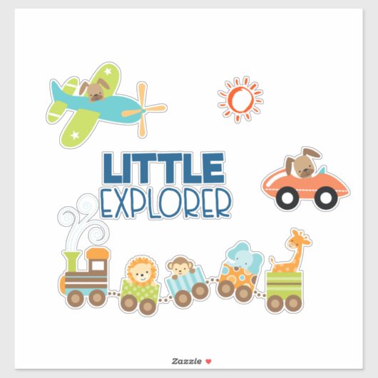 Trainingsauto en kleine verkenner voor Speelgoed Sticker (Vel)