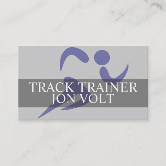 Trainingsbaan Hardlopen Atletiek Wedstrijd Visitekaartje (Voorkant)