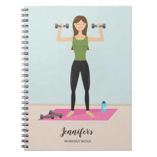 Trainingsboek voor gewichtheffen voor meisjes Aanp Notitieboek