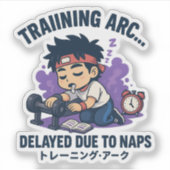 Trainingsboog… vertraagd door dutjes. sticker (Voorkant)