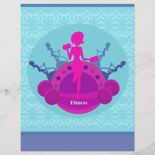 trainingsbrochure voor fitnessmeisjes flyer (Voorkant)