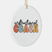 Trainingscoach Educatieve Coach Retro Keramisch Ornament (Rechts)