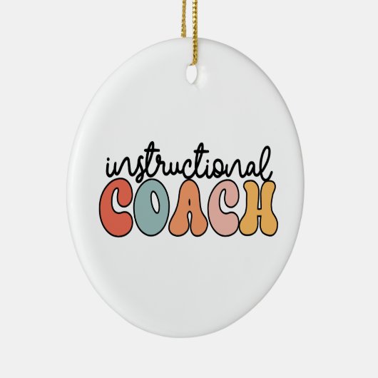 Trainingscoach Educatieve Coach Retro Keramisch Ornament (Rechts)