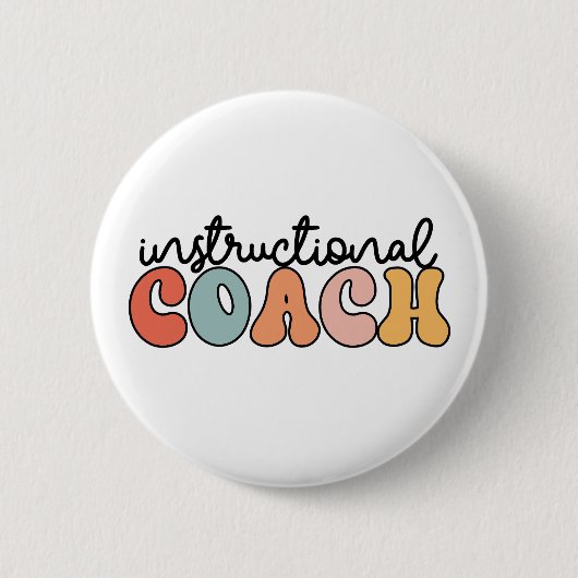 Trainingscoach Educatieve Coach Retro Ronde Button 5,7 Cm (Voorkant)